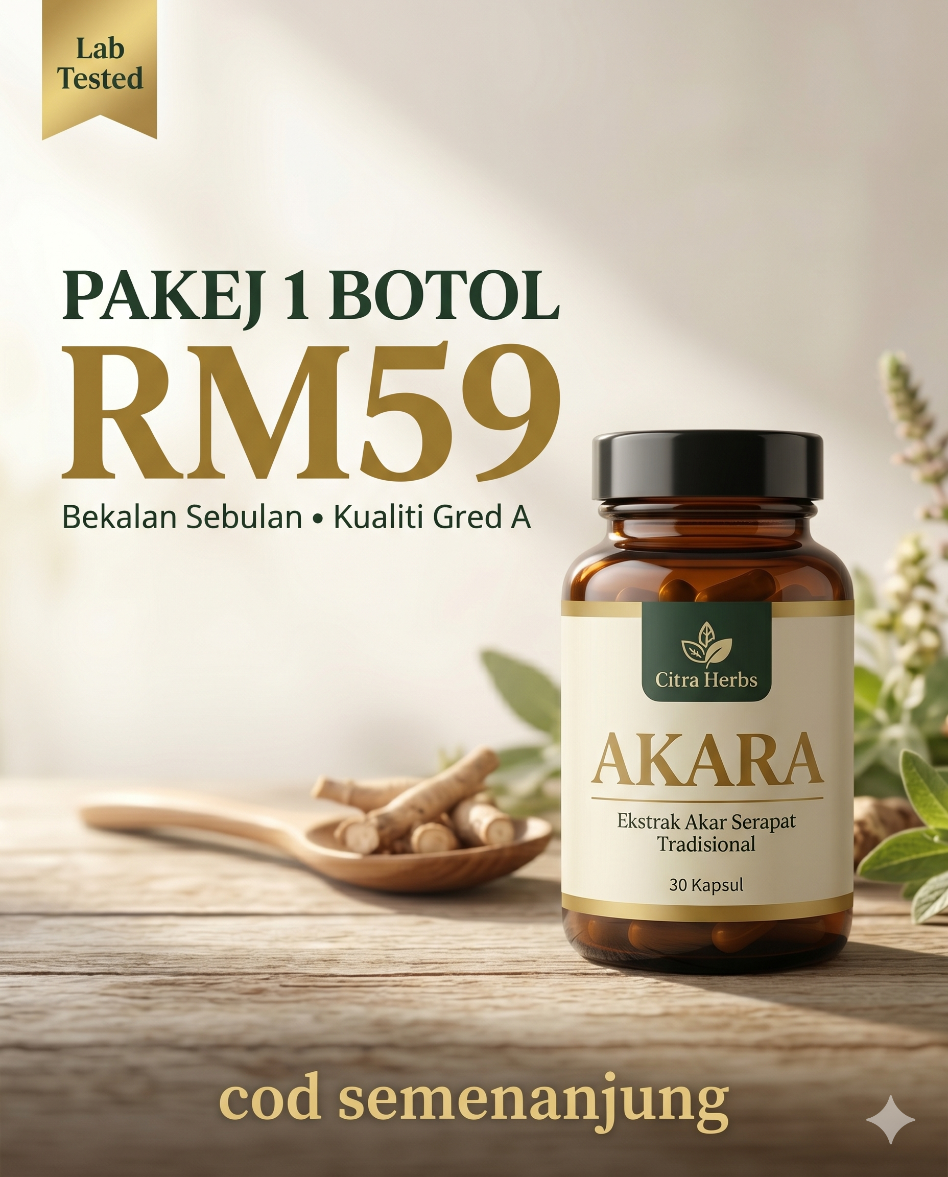 AKARA Ekstrak Akar Serapat Tradisional